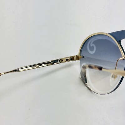 PRADAサングラス PRADA CINEMA 65T Round Swirl Gold Blue Sunglasses PR65TS Snoop