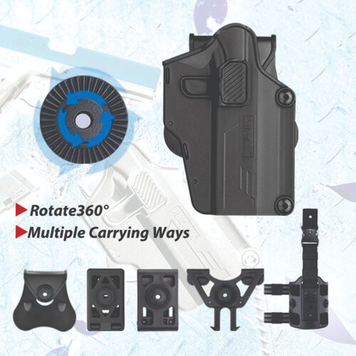 Girsan MC 9S Holster, See Fit Chart, Amomax LVL2 Universal Holster, Left & Right - Picture 5 of 8
