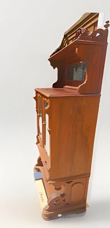 Antiguo gabinete de salón de partituras renacentista victoriano de nogal c1890 Foto 3 de 4