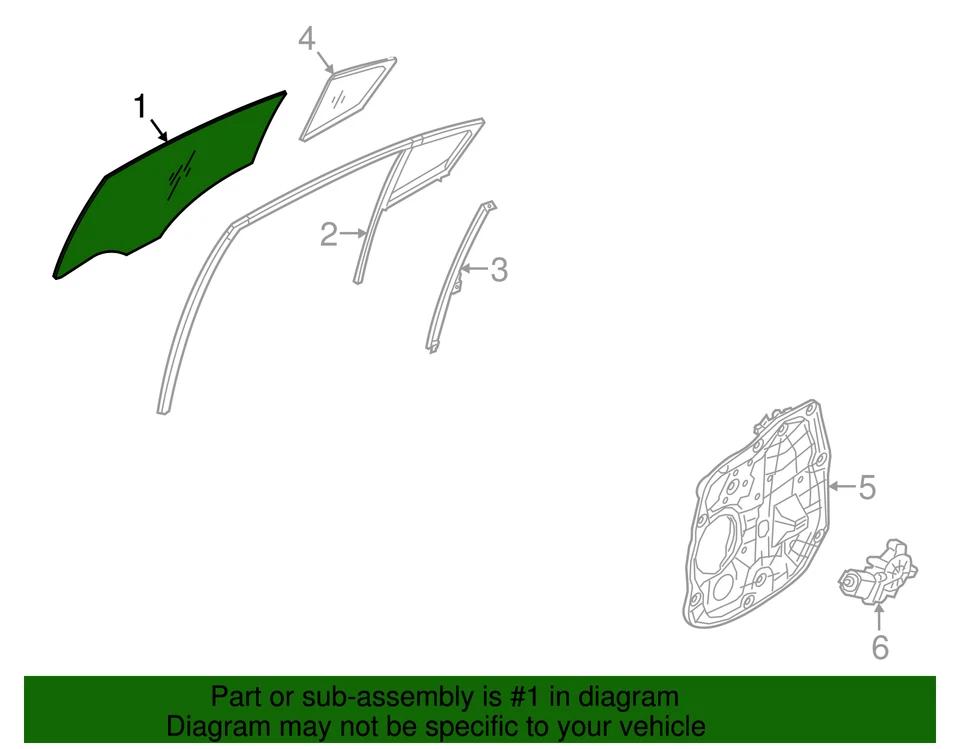 Cristal móvil original Kia 83410-A7020 Foto 2 de 2