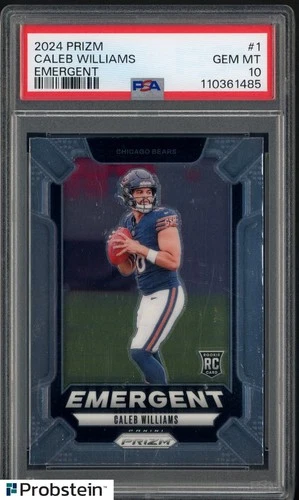 2024 Panini Prizm Emergent #1 Caleb Williams Chicago Bears RC Rookie PSA 10