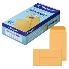 Xxcxpark 500 PCS 3 Coin Envelopes, 2-1/2  x 4-1/4  inches Brown Kraft Envelopes