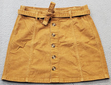American Eagle Outfitters A-Line Skirt Womens 4 Brown Corduroy Stretch High Rise
