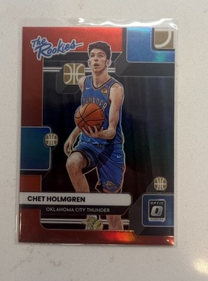 2022-23 Panini Donruss Optic the Rookies Chet Holmgren #2 Red /99 THUNDER!