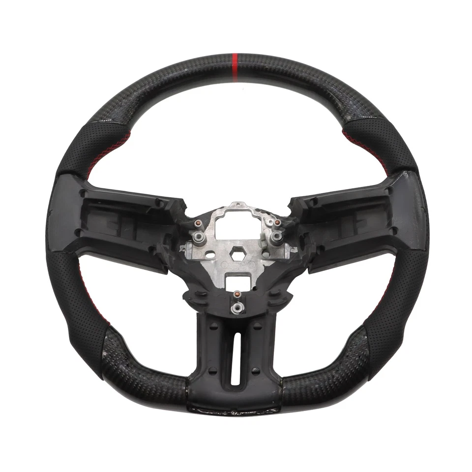 Real Carbon Fiber Steering Wheel For Ford Mustang EcoBoost GT 2012 -2014 - Image 3 of 4