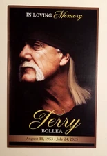 Hulk Hogan Terry Bollea Memorial Service funeral program card RARE WWE WWF 