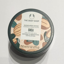 The Body Shop Body Shea Sugar Body Scrub, 250 ml Free Shipping. SMOOTHING. NEW