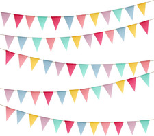 Colorful Pennant Banner Flags, Multicolor Pennant Garland, Triangle Banners for
