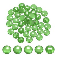 "100 StüCk Resin KnöPfe 12.5Mm/0.5\" Perlmutt Runde NäHknöPfe GrasgrüN"