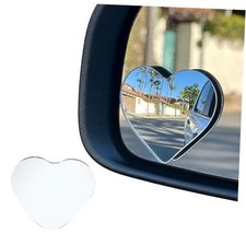 2Pack Car Mirror Blind Spot, Heart Shaped Universal Fit Stick-On Sideview