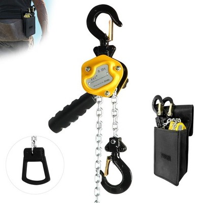 550LBS Manual Lever Chain Hoist Mini Puller 1/4 Ton Capacity Portable Chain C...