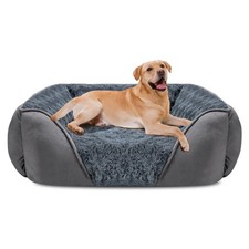 XX-Large Dog Bed for Large Medium Small Dogs, Rectangle Washable Dog Bed, Ort...