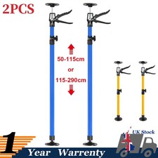 2x Drywall Plasterboard Builder Ceiling Easy Support Props 115-290cm / 50-115cm