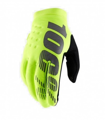 100% Brisker Full Finger Men Handschuhe M Fluo Gelb
