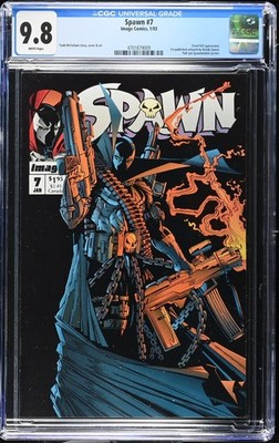 Spawn #7 CGC 9.8 1st Randy Queen Work (1993, Image) 012226