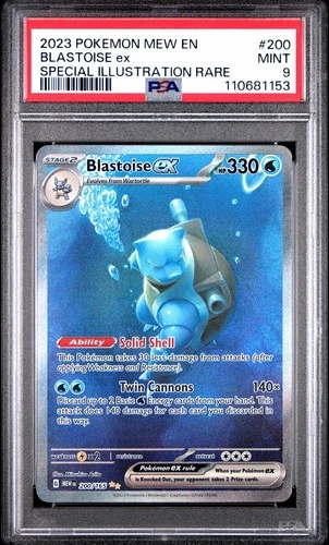 2023 POKEMON MEW EN-151 SPECIAL ILLUSTRATION RARE #200 BLASTOISE EX PSA 9
