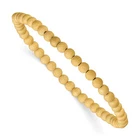 1/20 14k Gold Filled Women's 4mm Stardust Beaded 7" Flexible Stretch Bracelet