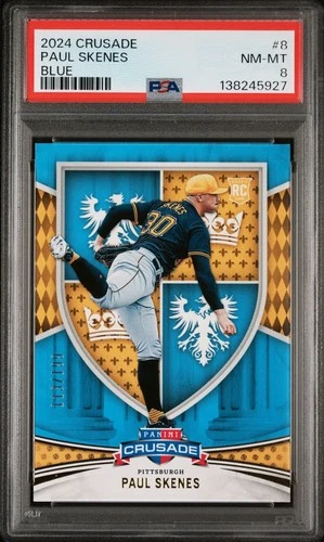 2024 Crusade Paul Skenes 8 Blue RC /199 PSA 8