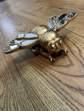 Gold Bee Wall Decor Mirror Wings Sculpture Ornament Eclectic Glam Decor 21cm