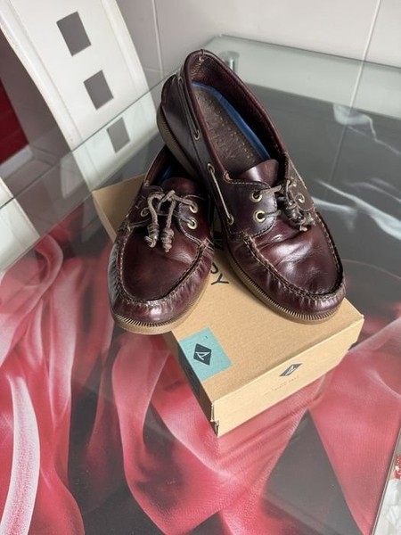Men Sperry Top-Sider Brown Leather 40.5