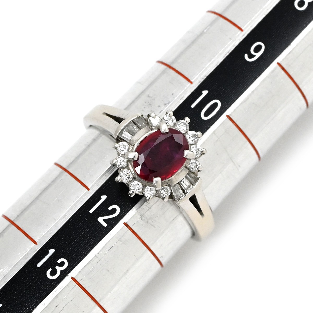 Ring ring Ruby 062ct Earring Pt900 Ruby diamond P… - image 6
