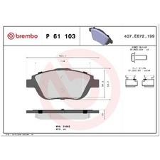 Satz Bremsbeläge 24357242 Bremsklötze vorne für Opel Corsa F P2JO Crossland X