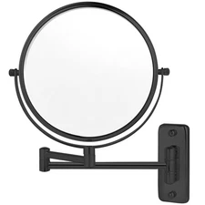 8” Wall Mounted Makeup Mirror with10X Magnification, Double Sided Shaving Mir...