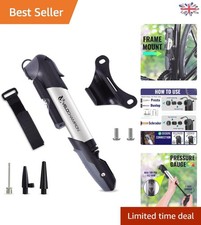 Lightweight Mini Bike Pump with Frame Mount - Ideal for Road & Mountain Bikes