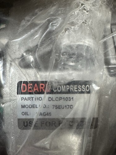 Dearl A/C AC air condition compressor with Clutch L4 1.8L (DLCP1036) for HFC134a