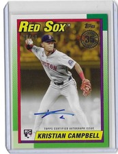 KRISTIAN CAMPBELL  2025 Topps Update  1990 TOPPS AUTOGRAPH (RC)  /50  Red Sox