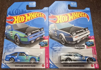 Hot Wheels 2021 Toyota AE86 Sprinter Trueno ZAMAC FALKEN HW Drift