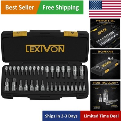Master 34-Piece Torx Bit Socket Set in  S2 Alloy Steel with Storage Case