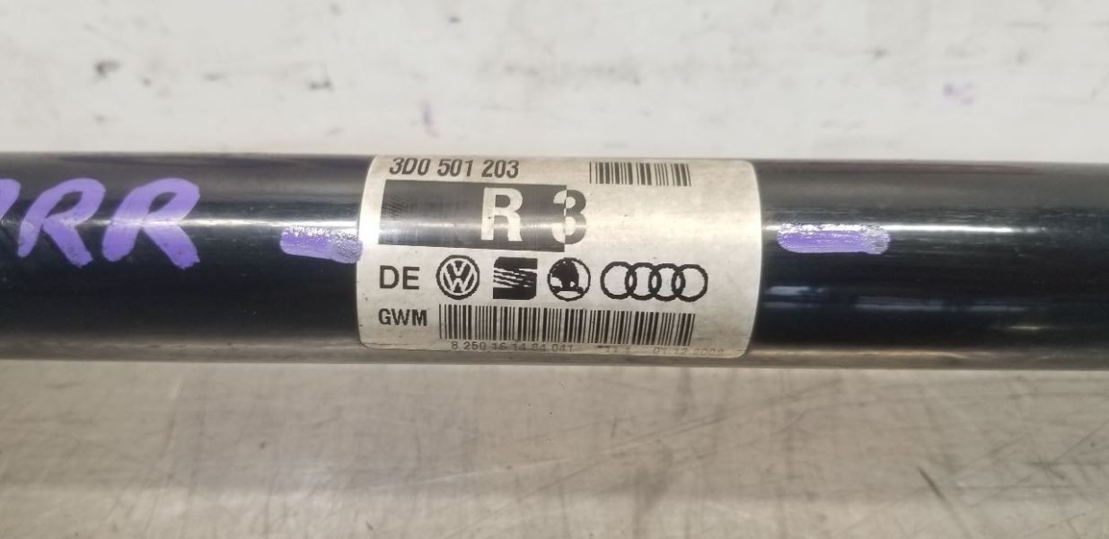 10 BENTLEY CONTINENTAL GT 6.0L AXLE SHAFT REAR RIGHT PASSENGER 3D0501203