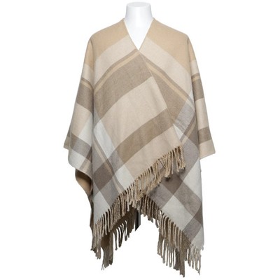 James Pringle Weavers, Poncho, Größe: ONE SIZE, Beige/Mehrfarbig, Acryl #s5z