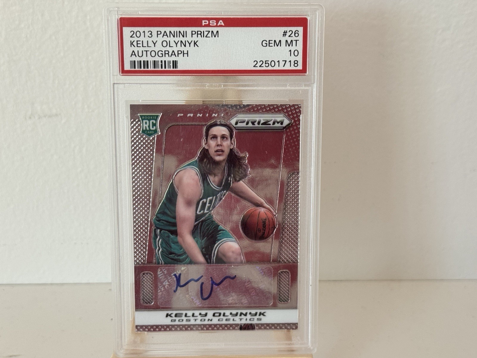 2013-14 Panini Prizm Kelly Olynyk Boston Autographed Rookie Card #26 PSA 10 Auto