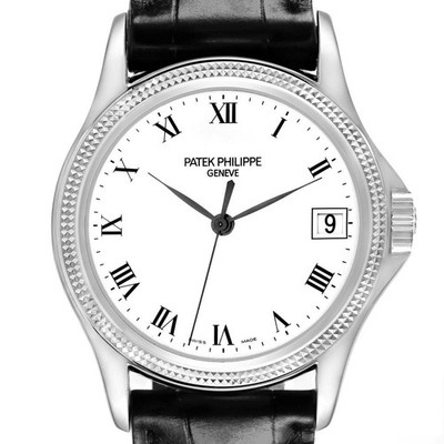 Patek Philippe Calatrava White Gold Automatic Mens Watch 5117 5117G