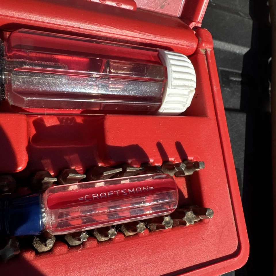 Sears Craftsman USA Nos Rare 30pc Magnetic Screwdriver Bit Set & Stubby Driver - Image 4 of 4