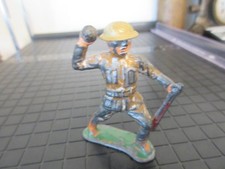 Vintage Barclay Manoil Metal Lead Toy Soldier Figure Throwing Hand Grenade
