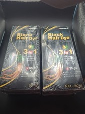 2 X Meidu Hair Dye Shampoo 3-in-1 Black Permanent Hair Color, 100 Grey Cover
