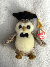 Ty Beanie Baby Smarter the Owl Graduation Class of 2002 6" Plush Stuffed Toy