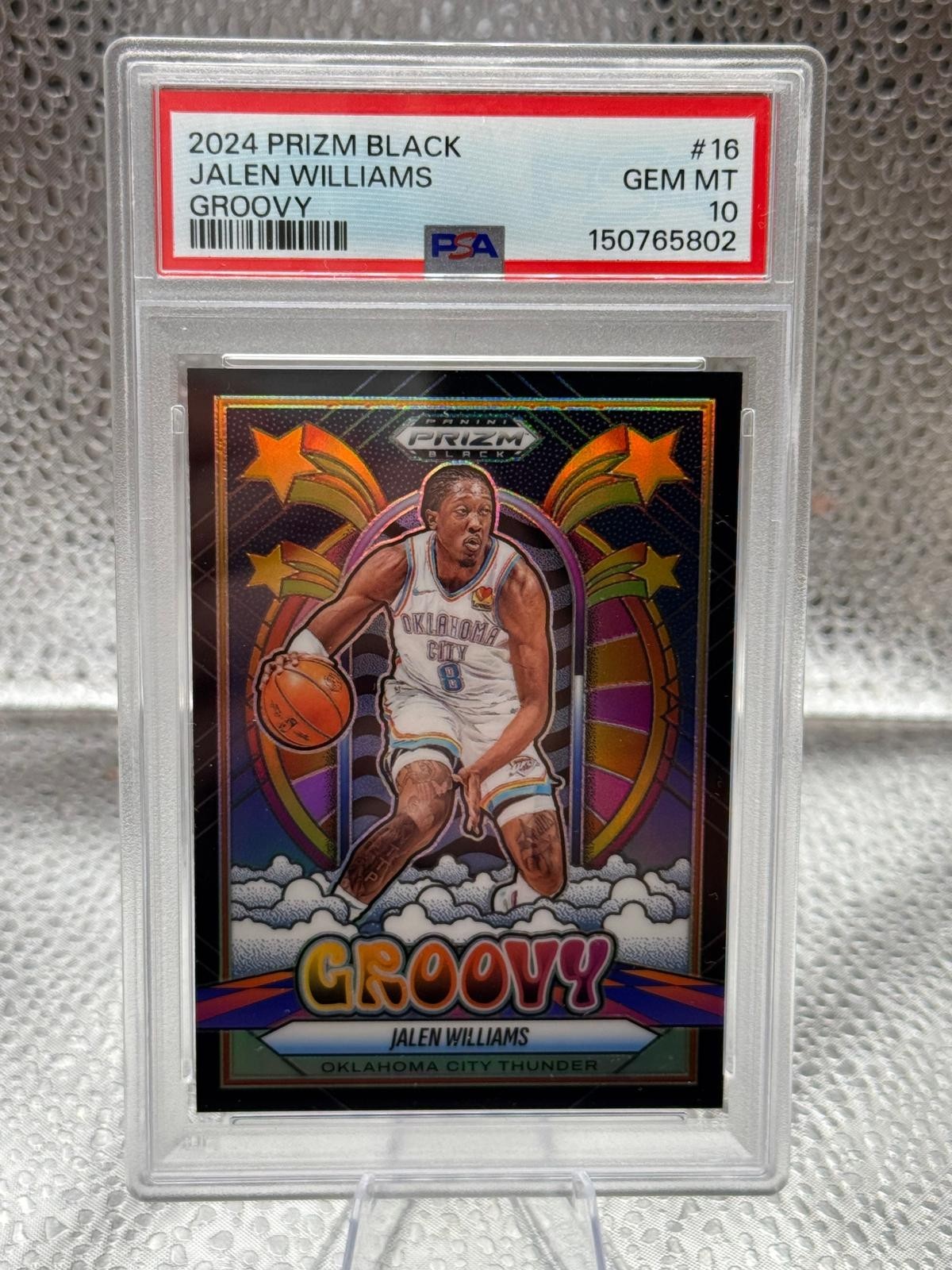 2024 PANINI PRIZM BLACK GROOVY #16 JALEN WILLIAMS PSA 10