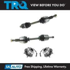 TRQ Front CV Axle Shafts & Wheel Hub Bearing Assemblies 4pc for Equinox Torrent
