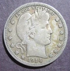 19014 d  Barber Quarter VG/FINE All Letters of LIBERTY partially visible