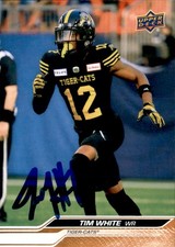 Tim White Signed 2024 Upper Deck CFL Football card Hamilton Tiger-Cats