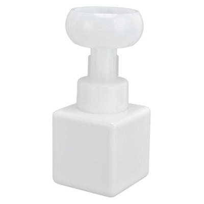 White 250ml Foaming Bottle PETG Plastic Flower Foam Dispenser Square Bottles For