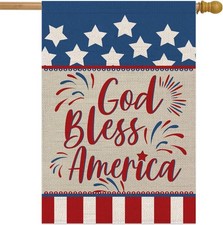 12x18 Inch Double Sided Summer Garden Flag - God Bless America House Flags - ...