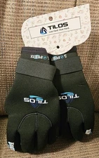 Tilos Neoprene Black Titanium 5mm Diving Gloves For Men & Women Size Large NWT