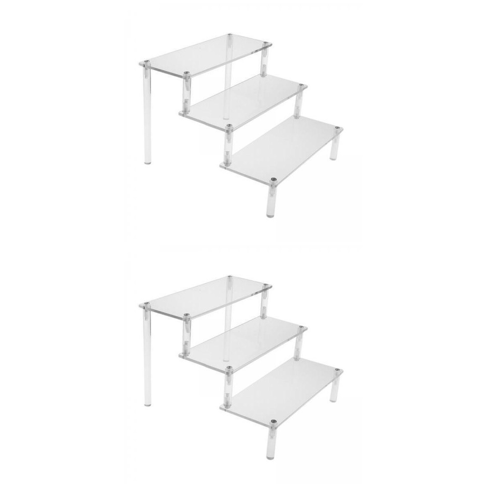 Display Riser Stand 2 Sets Acrylic Display Stand Riser for Jewelry Models Toys Storage ...
