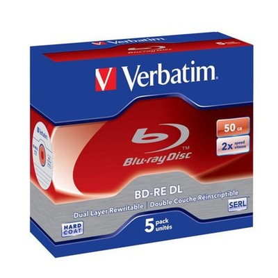 5x Verbatim BD-RE DL 50GB Rohlinge 2x Schreiben wiederbeschreibbar Dual Layer