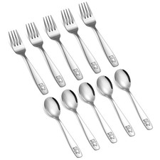 10 Pieces Toddler Utensils Kids Silverware Set, Kids Silverware Stainless St...